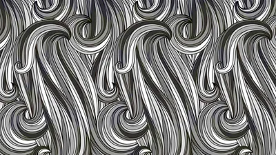 Chrome Swirl Wave Pattern HD Wallpaper