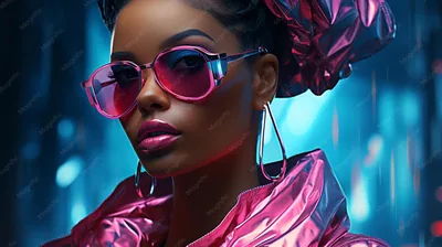 Beautiful black woman hd 8k wallpaper stock photographic image