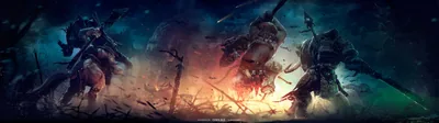 Warframe Warriors in Battle Smoke HD Wallpaper