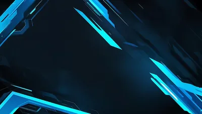 Black and blue abstract gaming background Generative Ai