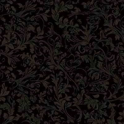 Gothic Floral Vines on Black HD Wallpaper
