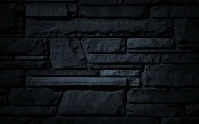 Dark Stacked Stone Wall HD Wallpaper