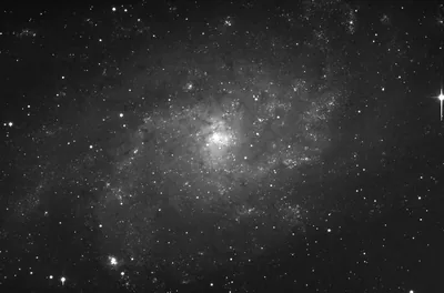Face-On Spiral Galaxy in Greyscale HD Wallpaper