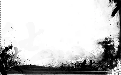 Grunge Splatter Border on White HD Wallpaper