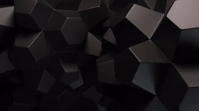 Black Blocks Stacked in 3D HD Wallpaper