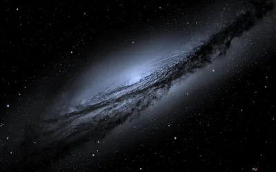 Pale Galaxy With Dark Dust Bands HD Wallpaper