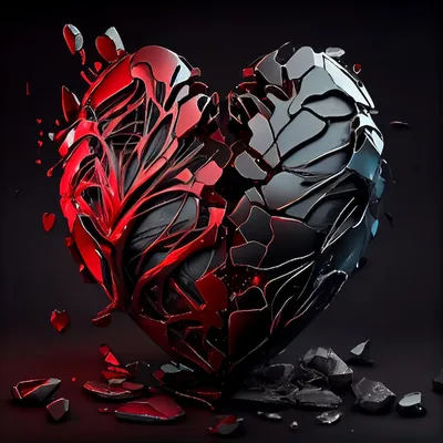 Black Broken Heart Symbol