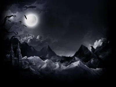 Dark Full Moon Wallpaper