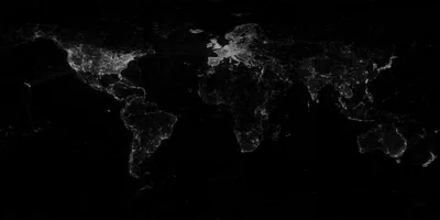 World Map Black Background