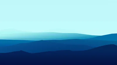 Layered Blue Mountain Silhouettes HD Wallpaper