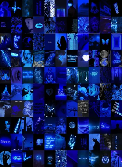 Neon Dark Blue Aesthetic Wallpapers