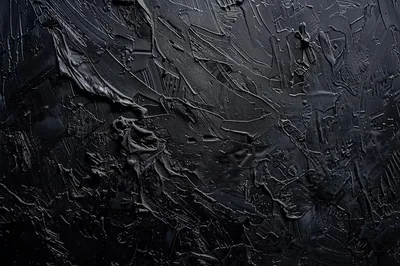 Detailed View of a Black Textured Background