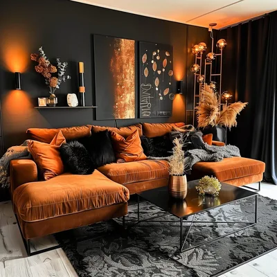 Your Living Room Will NEVER Be Boring Again Black & Rust Ideas