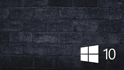 Windows 10 on the gray brick wall 6 wallpaper Computer wallpapers #