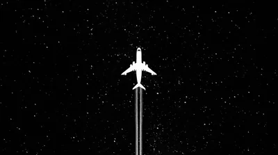 Plane Solid Black Wallpaper