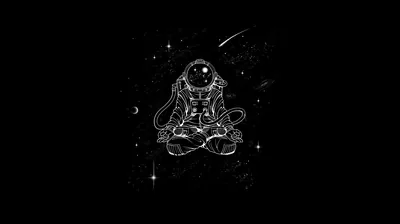 Astronaut Meditating Among the Stars HD Wallpaper