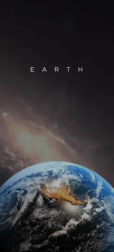 Minimal Earth Text for Phone HD Wallpaper