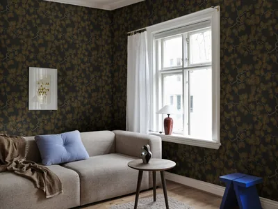 Black Wallpaper Design For Living Room