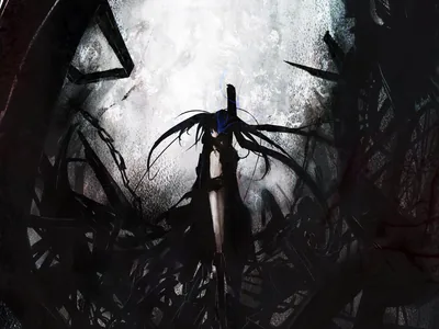 Black Rock Shooter Under a Pale Moon HD Wallpaper