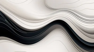 Cream Wave Layers with a Black Band HD Wallpaper