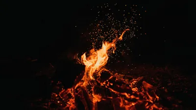Campfire Black Background