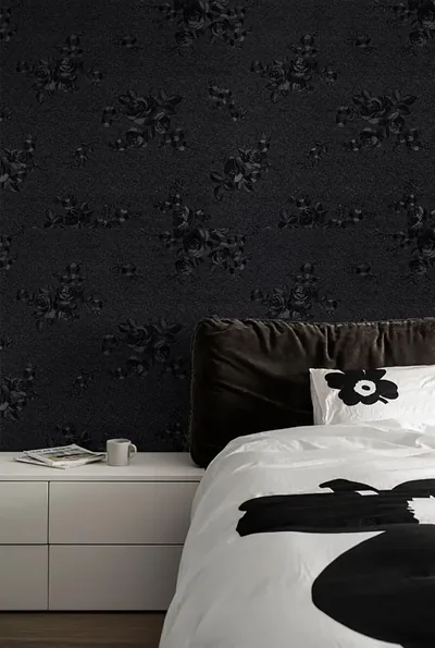 Embossed Rose Texture Bedroom Wall HD Phone Wallpaper