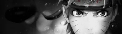 Naruto Close-Up in Black and White HD Wallpaper