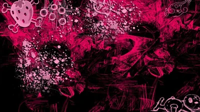 Black And Pink Abstract Wallpaper