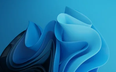 Folded 3D Waves in Light Blue HD Wallpaper