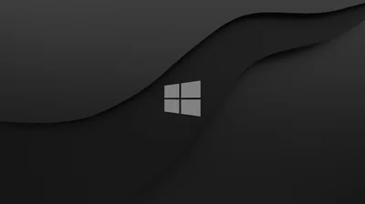 Windows Logo on Dark Curves HD Wallpaper