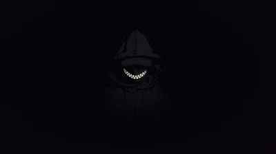 Grinning Hood in Near Total Black HD Wallpaper
