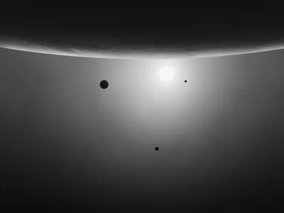 Black white minimal deep space High Quality Desktop Wallpaper Preview