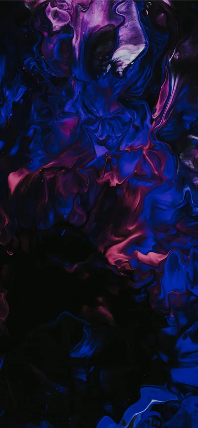 blue and black abstract painting iPhone Wallpapers