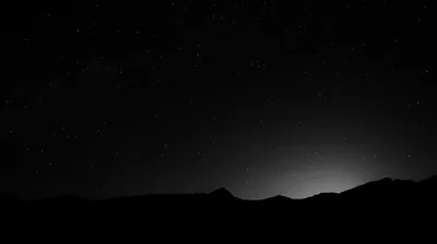 Starry Sky Over Dark Hills HD Wallpaper