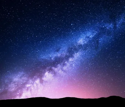 Pink Horizon Under the Milky Way HD Wallpaper