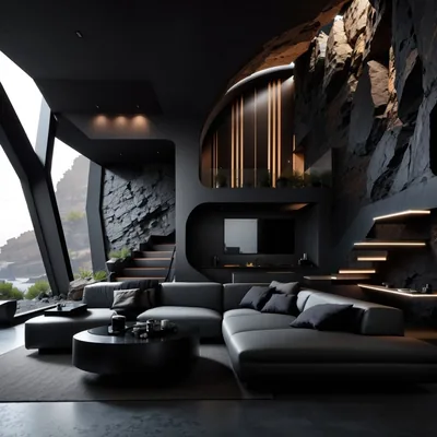 Living Room Wallpaper Black Wallpaper HD