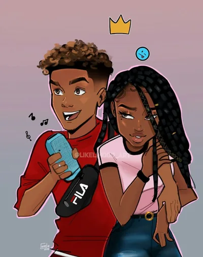 Black couple art