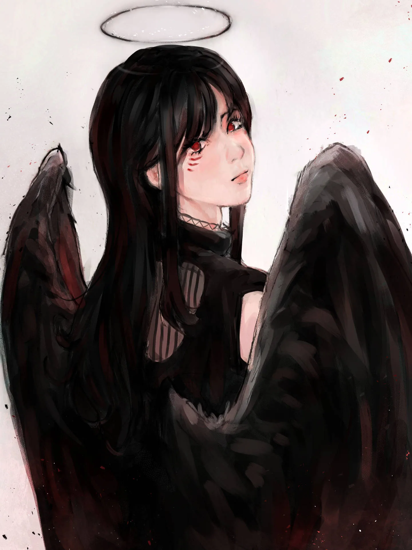 Black angel wings Wallpapers