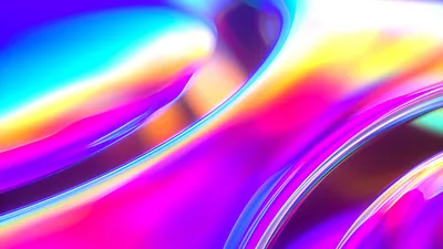 Holographic Chrome Rings Close-Up HD Wallpaper