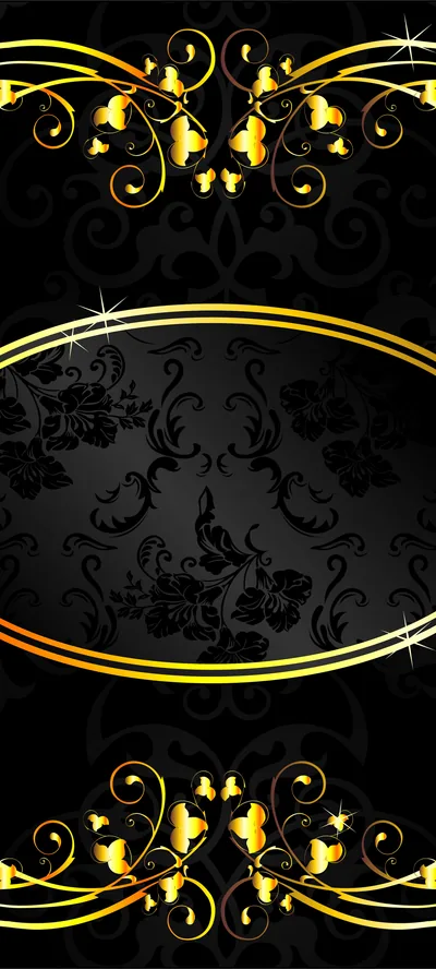 Black background, Texture, Gold, Frame, Black, Background Wallpaper