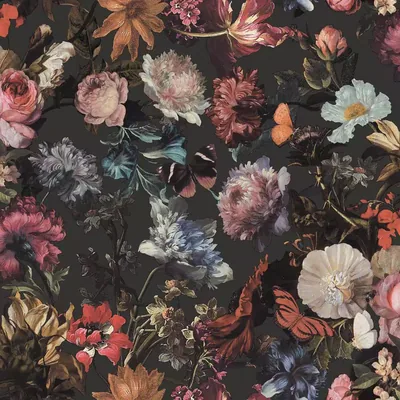 Black Floral Wallpaper 4K