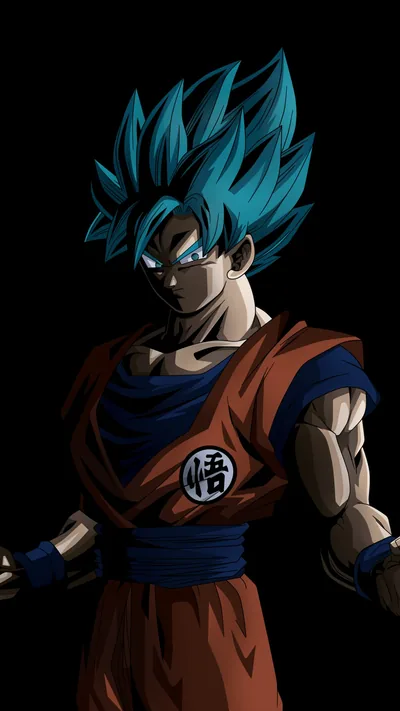 Goku with Super Saiyan Blue Hair HD Phone Wallpaper