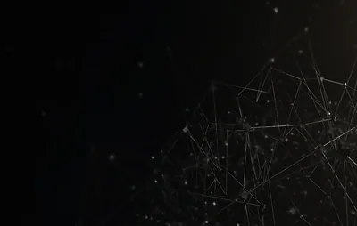 Faint Particle Network on Near Black HD Wallpaper