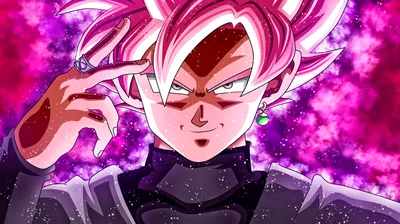 Black Goku Finger to His Temple HD Wallpaper
