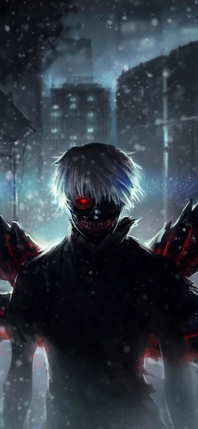 Tokyo Ghoul Kaneki in Snowfall HD Phone Wallpaper