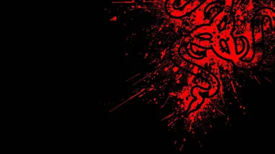 Red Paint Splatter on Black HD Wallpaper