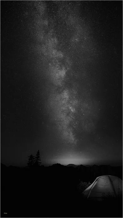 Lit Tent Beneath the Milky Way HD Phone Wallpaper