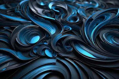 3d wallpapers blue with black background