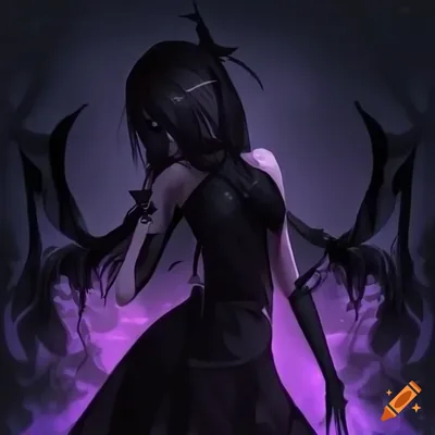 Dark theme wallpaper featuring anime girl for laptop on Craiyon