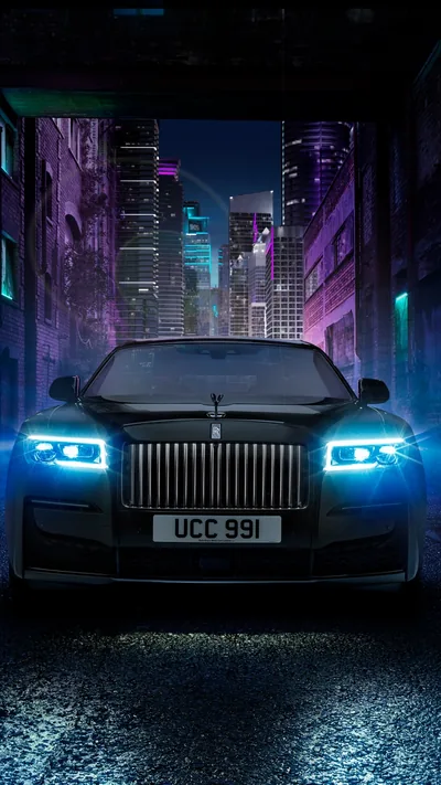 Rolls Royce Ghost Black Badge Wallpaper 4K, Dark aesthetic